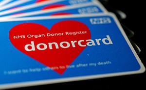 picture of NHS organ donor card